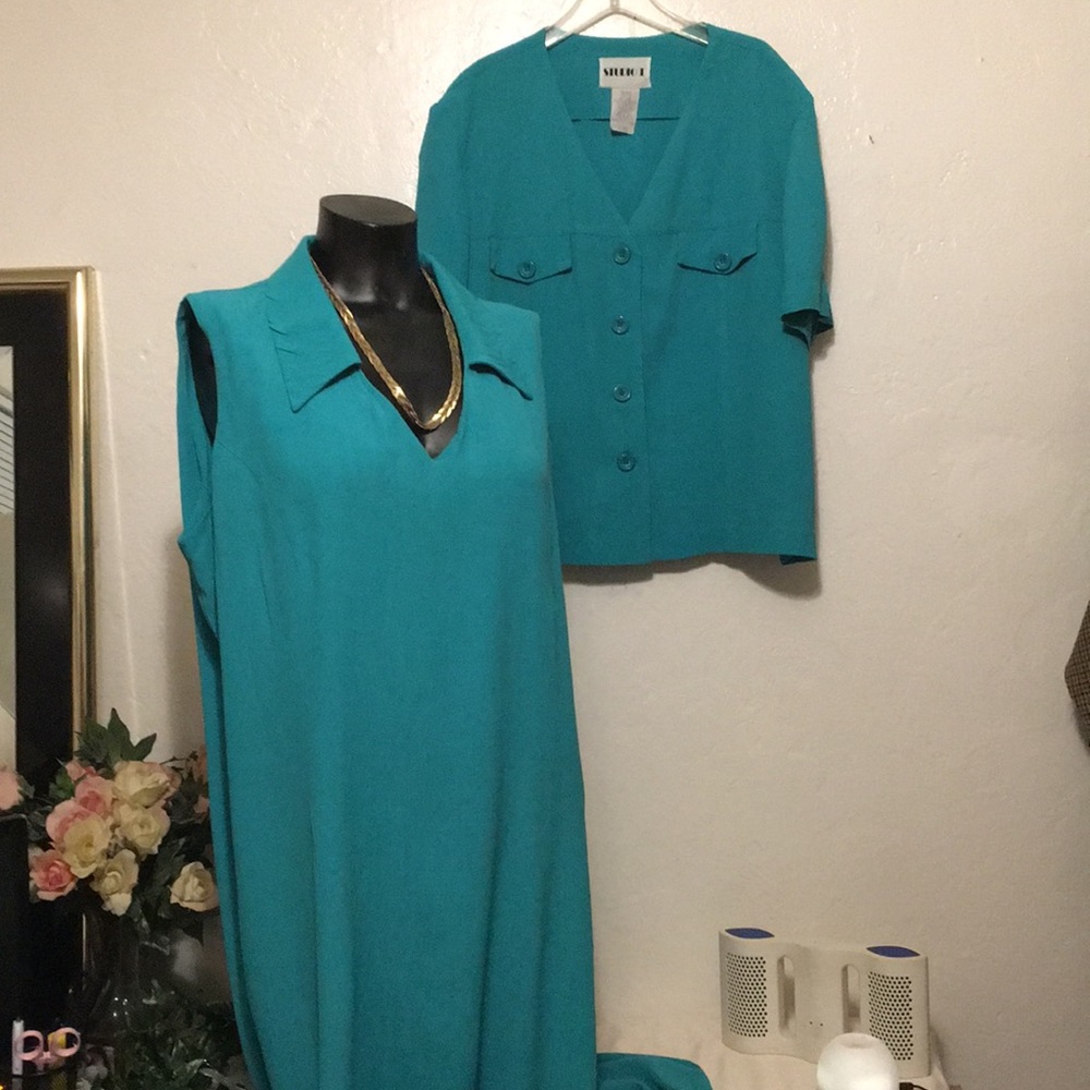 Studio 1 Two Piece Crinkled Dress Set